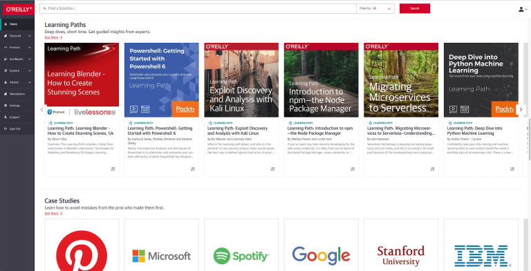 oreilly online learning learning paths